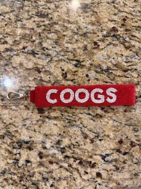 Red 'COOGS' Beaded Key Fob